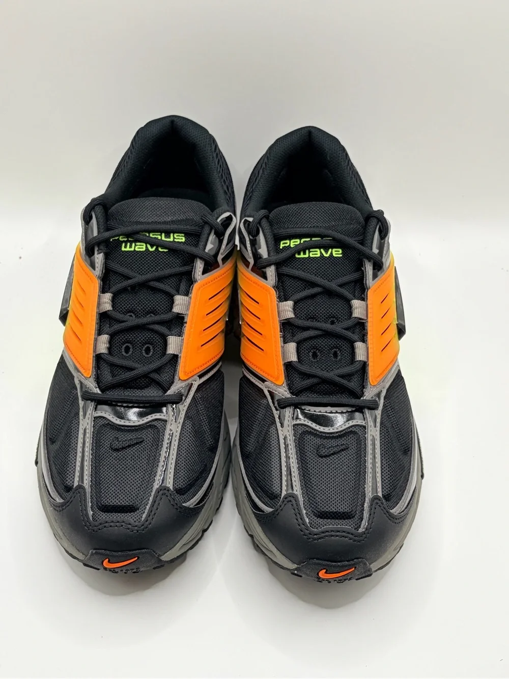 Nike Air Pegasus Wave with Neon Green and Bright Orange Panels